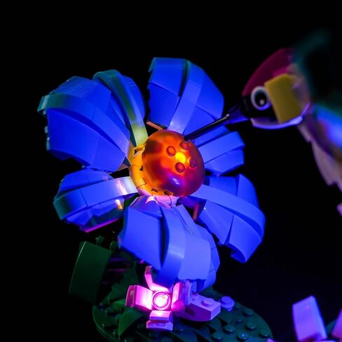 إضاءة LED متوافقة مع Lego 31384 Wild Animals: طائر طنان ملون - أضواء فقط، مجموعة إضاءة متوافقة مع Lego ملون Hummingbird 31384، غير متضمنة النموذج in Kuwait