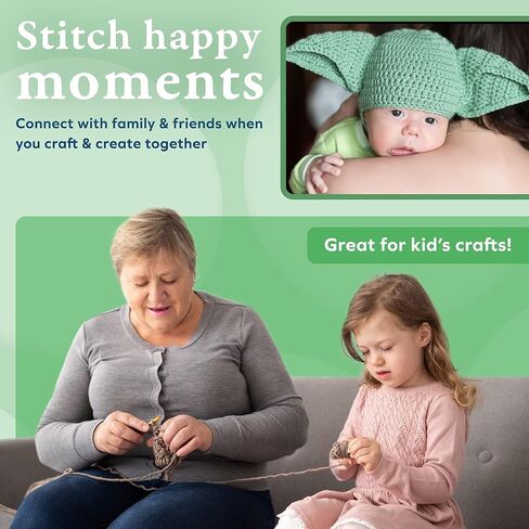 مجموعة خطافات ميلول كروشيه مكونة من 31 قطعة - طقم خيوط كروشيه مع 9 أحجام خطافات مريحة، 6 إبر غزل، لوازم حياكة وكروشيه إضافية وحقيبة حمل لصانعي الكروشيه in Kuwait