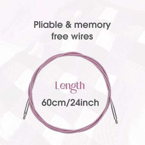 Tunisian Crochet Hook H, Size H8/5mm 24-Inch Flexible Interchangeable Tunisian Crochet Hooks Set with Cable Metal Afghan Crochet Hook in Kuwait