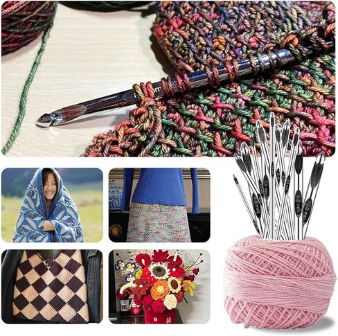 Tunisian Crochet Hook H, Size H8/5mm 24-Inch Flexible Interchangeable Tunisian Crochet Hooks Set with Cable Metal Afghan Crochet Hook in Kuwait