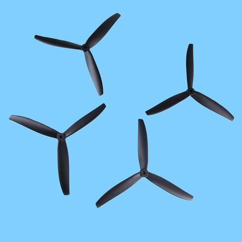 مراوح مقاس 8 بوصات من الألياف الزجاجية والنايلون مقاس 8 بوصات، ودعامات ثلاثية الشفرات لطائرات Cinelifter FPV بدون طيار، باللون الأسود (4 قطع - 2 CW، 2 CCW) in Kuwait
