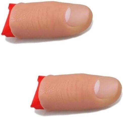 2 Pcs Magic Thumb Tip Set, Thumb Tip Magic Tricks Fake Silk Vanish Magic Disappearing Silk Fake Thumb Tip Magic Trick Gimmick, Magician Accessory Close up Illusions Making Objects Appear/Disappear in Saudi Arabia