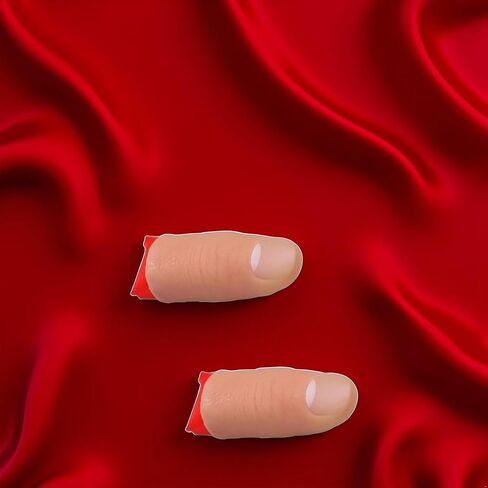 2 Pcs Magic Thumb Tip Set, Thumb Tip Magic Tricks Fake Silk Vanish Magic Disappearing Silk Fake Thumb Tip Magic Trick Gimmick, Magician Accessory Close up Illusions Making Objects Appear/Disappear in Saudi Arabia