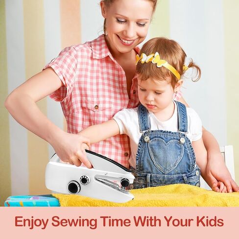 Hand Held Sewing Machines For Adults, Hand Held Sewing Machines for Hemming with Test Fabric(Not second-hand), Easy To Use Rechargeable Hand Sewing Machine for Beginners, Women in Saudi Arabia