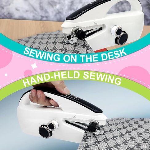 Hand Held Sewing Machines For Adults, Hand Held Sewing Machines for Hemming with Test Fabric(Not second-hand), Easy To Use Rechargeable Hand Sewing Machine for Beginners, Women in Saudi Arabia