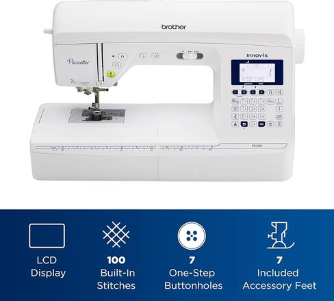 Brother PS500 Pacesetter Sewing Machine with 100 Built-In Stitches, 2.4" x 1.3" LCD Display in Saudi Arabia