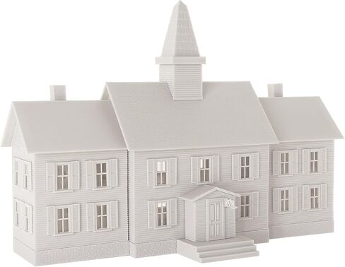 HO Scale Model School House Kit Unassembled Building for Model Railroad JZHO6893JJ in Saudi Arabia