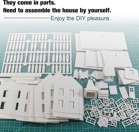 HO Scale Model School House Kit Unassembled Building for Model Railroad JZHO6893JJ in Saudi Arabia