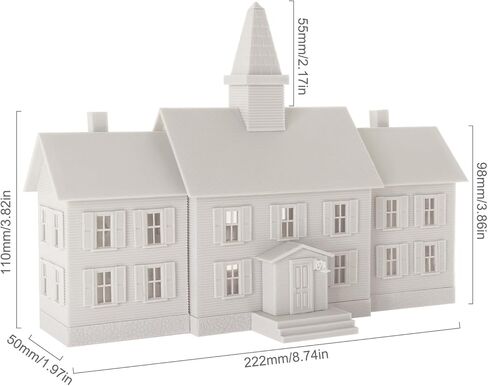 HO Scale Model School House Kit Unassembled Building for Model Railroad JZHO6893JJ in Saudi Arabia