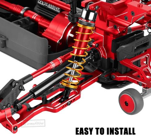 RC Aluminium Shock Absorber Upgrades Part for 1/10 Kraton 4x4 4S V2 BLX,Outcast 4x4 4S V2 BLX,Front Rear Big Bore Shocks Absorber Damper Hops Up,4pcs,Red in Saudi Arabia