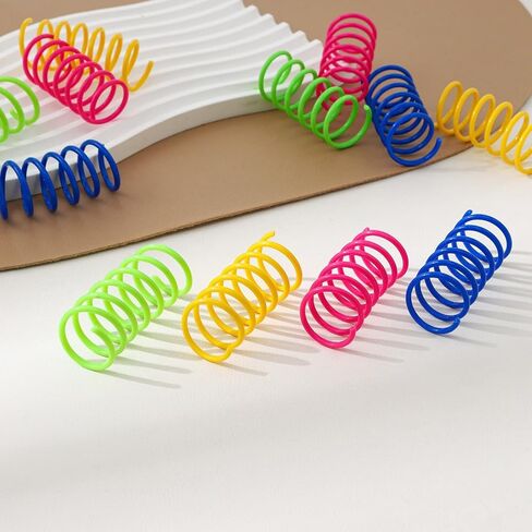 12PCS, Plastic Spiral Rings, Suitable for Cats, 4 Colors in Saudi Arabia