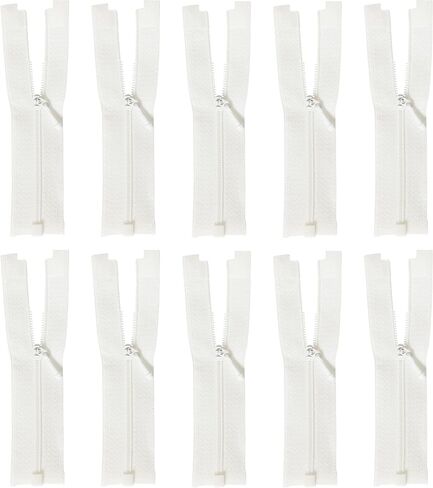 10 قطع من سحابات بيضاء صغيرة من Kaihuiyyyt لملابس خياطة الدمى بطول 2.76 سم من النايلون مع سحّاب من سبيكة معدنية وسحّابات صغيرة ملونة لمحفظة الملابس DIY ملحقات الخياطة in Kuwait