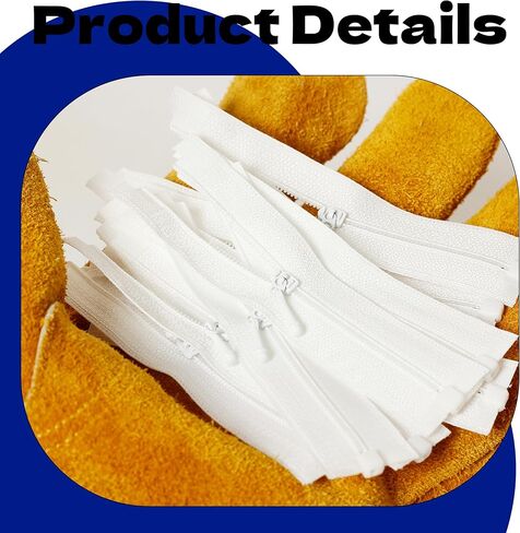 10 قطع من سحابات بيضاء صغيرة من Kaihuiyyyt لملابس خياطة الدمى بطول 2.76 سم من النايلون مع سحّاب من سبيكة معدنية وسحّابات صغيرة ملونة لمحفظة الملابس DIY ملحقات الخياطة in Kuwait