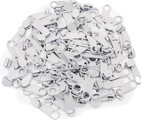 Litoexpe 50 Pcs #3 Zipper Sliders Replacement, White Zipper Pull Bulk for Nylon Coil Tape Luggage Jacket Purses Bags in Saudi Arabia