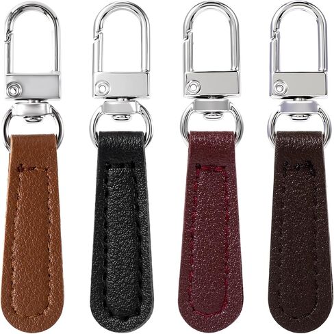 OIIKI 4pcs Leather Zipper Pull Replacement, Detachable Pull Zipper Tabs Fasteners, Repair Tab Cord Pullers Accessories for Jackets Bags Luggage Purses Backpacks Suitcase Clothing- 4 Colors in Saudi Arabia