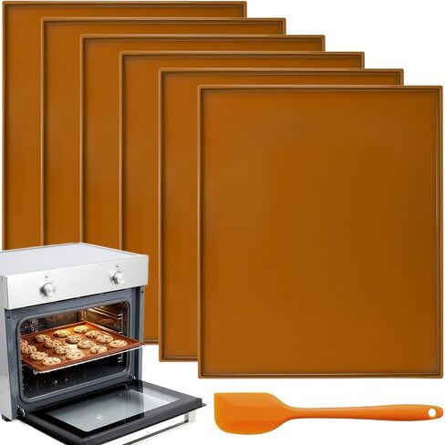 6 قطع من صواني تجفيف السيليكون المتوافقة مع Cosori CP267-FD، صواني جلدية فواكه غير لاصقة للمجفف مع مكشطة سيليكون بدرجة حرارة عالية قابلة لإعادة الاستخدام للمتشنج واللحوم والخضروات والمفرقعات (بني) in Kuwait
