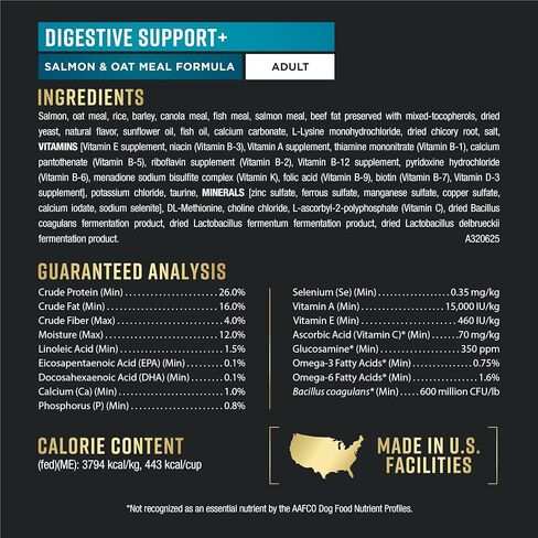 Purina Pro Plan AdvantEDGE Digestive Support Plus Salmon and Oat Meal Formula Adult Dry Dog Food - 12 lb Bag in Saudi Arabia