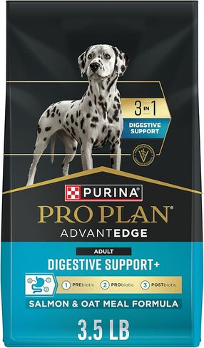 Purina Pro Plan AdvantEDGE Digestive Support Plus Salmon and Oat Meal Formula Adult Dry Dog Food - 12 lb Bag in Saudi Arabia