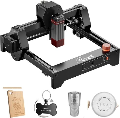 Rosewill Mini Laser Engraver, 3.5W Diode Laser Engraving & Cutting Machine, 12000mm/min High Speed, 0.04mm Compressed Spot,130x140mm Engraving Area Compatible with LightBurn & LaserGRBL in Saudi Arabia