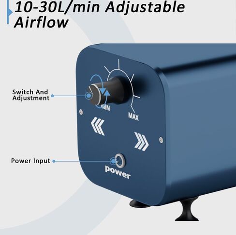 Air Assist Pump Kit for Laser Engraver, 30L/Min Adjustable Quiet Airflow, Removes Smoke and Dust, Reduces Burn Marks, Protects Lens, Compatible with S9/S10/A5 PRO/A10 PRO/TTS-55 PRO in Kuwait