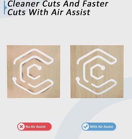 Air Assist Pump Kit for Laser Engraver, 30L/Min Adjustable Quiet Airflow, Removes Smoke and Dust, Reduces Burn Marks, Protects Lens, Compatible with S9/S10/A5 PRO/A10 PRO/TTS-55 PRO in Kuwait