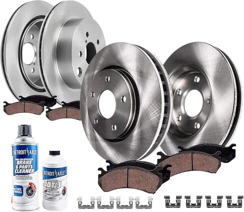 Detroit Axle - Brake Kit for Acura 2015-2020 TLX ، Disc Brakes Rotors Ceramic Brake Pads مع الأجهزة 2016 2017 2018 البديل: 12.60 "بوصة الأمامية و 12.20" بوصة خلفية in Saudi Arabia
