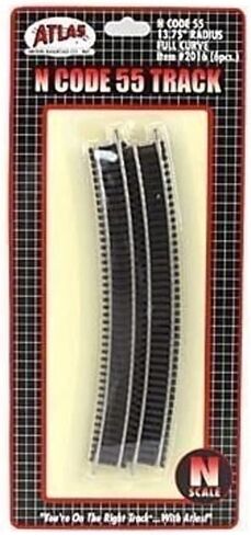 N Code 55 Nickel Silver 13.75" Radius Full Section Track (6) Atlas Trains in Saudi Arabia