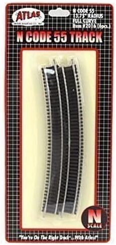 N Code 55 Nickel Silver 13.75" Radius Full Section Track (6) Atlas Trains in Saudi Arabia