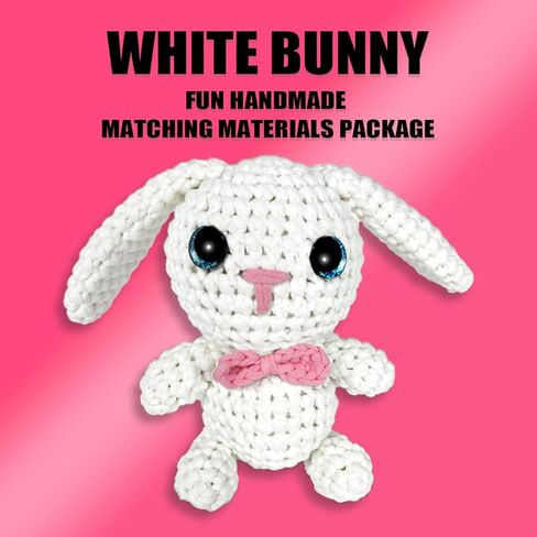 YCSCMG Z Crochet Kits for Beginners - Animal Crochet Sets - Step-by-Step Video Tutorials DIY, Rabbit Crochet Kits Rabbit with Long Ears in Saudi Arabia