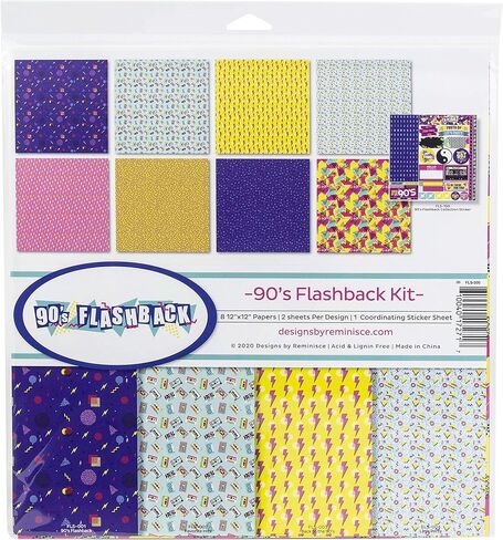 Reminisce 90's Flashback Scrapbook Collection Kit in Saudi Arabia
