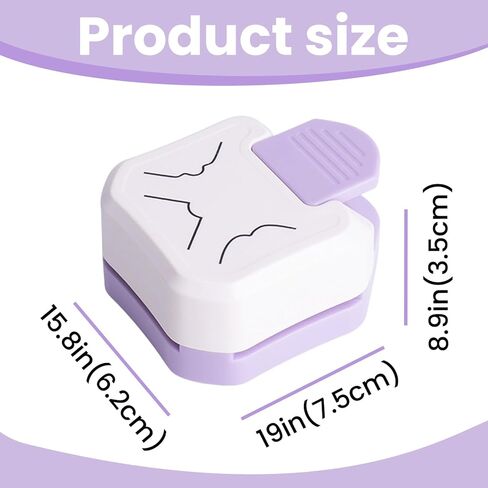 3-in-1 Decorative Corner Punch – Multi-Function Paper Punches for Photo Business Card, Scrapbooking, DIY Craft, Fits Storage Box for Home/Office​ (Purple) in Saudi Arabia