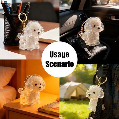Dog Hair Collector Keychain Charm Memorial Storage Box,Memorial Gift for Pet Lovers,Transparent Pet Fur Keepsake Capsule,Cute Pet Hair Collection Bottle,Dog Hair Holder Keyring(Teddy) in Saudi Arabia