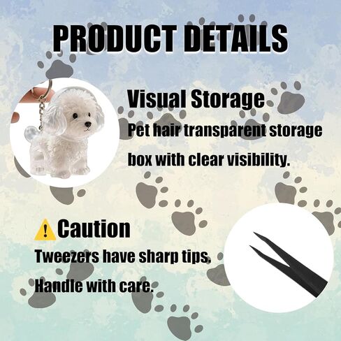 Dog Hair Collector Keychain Charm Memorial Storage Box,Memorial Gift for Pet Lovers,Transparent Pet Fur Keepsake Capsule,Cute Pet Hair Collection Bottle,Dog Hair Holder Keyring(Teddy) in Saudi Arabia
