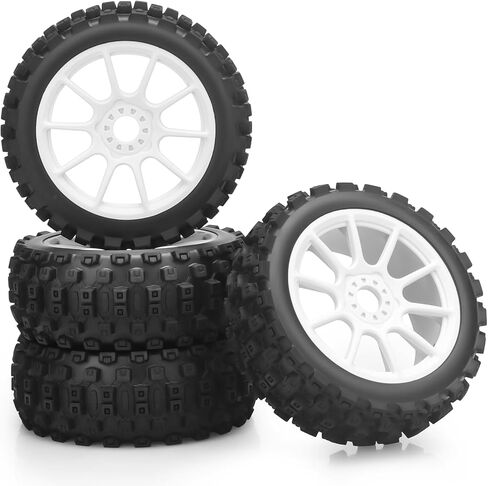 إطارات وعجلات سيارة 1/8 RC، إطارات Daitoku 17 مم سداسية RC لـ 1/8 Arrma Typhon 3S 6S HSP Kyosho MP10 (أسود) in Saudi Arabia