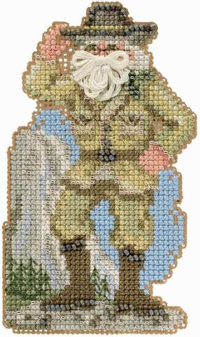 Yosemite Santa Beaded Counted Cross Stitch Ornament Kit Mill Hill 2018 National Park Santas MH201833 in Saudi Arabia