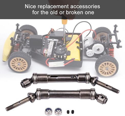 RC Drive Shaft,2 Pcs Metal Rear Drive Shaft for Slash 1/10 Short Truck SLA017 SLA018 RC Car Parts in Saudi Arabia