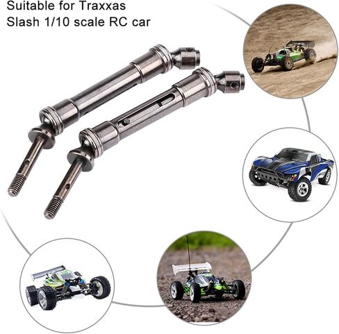 RC Drive Shaft,2 Pcs Metal Rear Drive Shaft for Slash 1/10 Short Truck SLA017 SLA018 RC Car Parts in Saudi Arabia