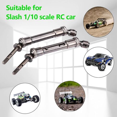 RC Drive Shaft,2 Pcs Metal Rear Drive Shaft for Slash 1/10 Short Truck SLA017 SLA018 RC Car Parts in Saudi Arabia