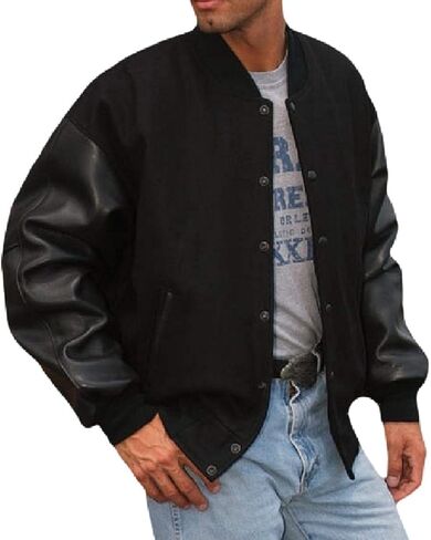 REED Men's Premium Varsity Leather/Wool Jacket Made in USA in Kuwait