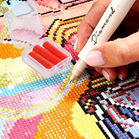 Mabor 6 Boxes Diamond Art Wax Refills, Refillable Diamond Dot Putty for Drill Pen, Red Wax Refills for Nail Art Rhinestone Pick-Up Tools and Accessories in Saudi Arabia