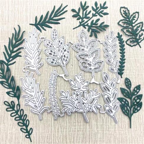 8PCS/lot Pretty Leaves Metal Cutting Dies Stencil Die Cut Scrapbooking Craft Stamps DIY Album Paper Cards Embossing Die in Saudi Arabia