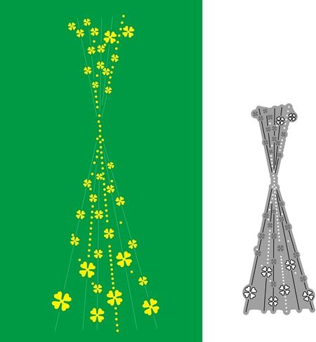 Arbuya 8pcs Clover Leaf Metal Cutting Dies Set - 6 Leaf Shapes & 2 Flower Dies for St. Patrick's Day Crafts, Card Making, Scrapbooking, Paper Cutting Template, Greeting Cards Decoration in Saudi Arabia