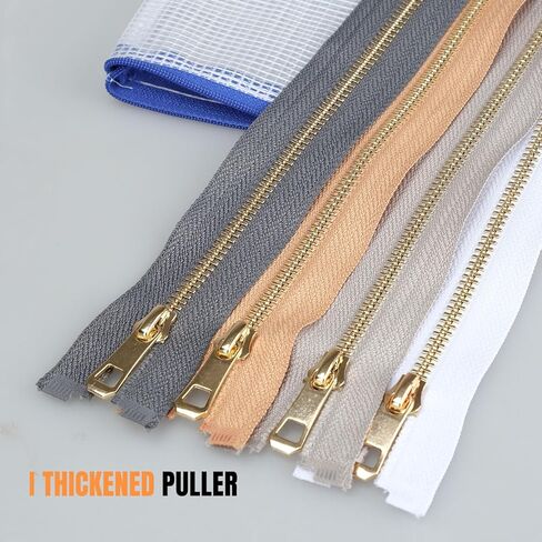 7PCS #5 Metal Separating Zippers for Sewing Jackets, Coats, Parka - Heavy Duty Sewing Zips with Y-Teeth for Outerwear Projects (16/20/24/28/32 Inch, 7 Colors) in Saudi Arabia