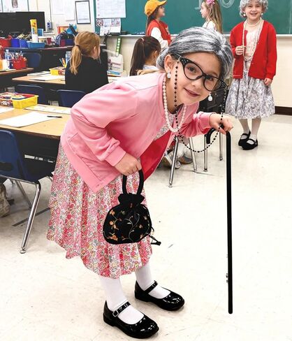 100 يوم من المدرسة زي السيدة العجوز زي للأطفال الفتيات 100 يوم من المدرسة الجدة سيدة اللباس التبعي in Saudi Arabia