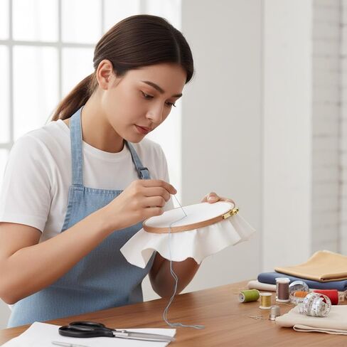 طوق تطريز 3 بوصة و5 بوصة، قطعتان من خشب الزان المستدير، طوق تطريز صغير، طوق تطريز صغير، إطار قابل للتعديل للحلقات الخشبية، الحرف الفنية، الخياطة، ديكور DIY in Kuwait
