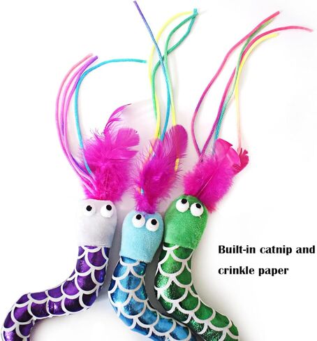 ألعاب القطط النعناع البري على شكل سمكة، 3 قطع من أصوات النعناع البري المجعدة، ناعمة ومتينة، أداة تفاعلية للقطط الصغيرة لتمرين القطط الصغيرة في الأماكن المغلقة in Kuwait