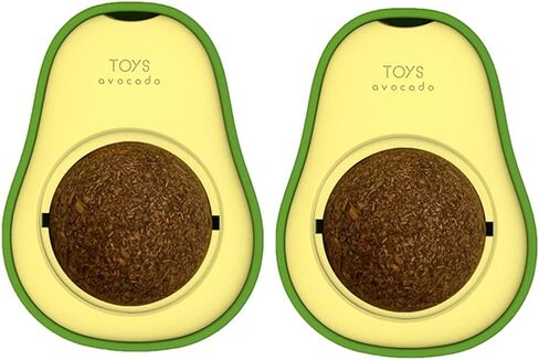 Catnip Ball for Cats Wall, 2PCS Healthy Cat Teeth Cleaning Dental Chew Toys, Catnip Roller Ball for Indoor Cats in Saudi Arabia