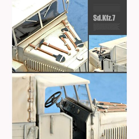 عازف البوق 01507 الألمانية Sd.Kfz.7 KM m11 مجموعة نماذج مركبة النقل العسكرية، مقياس 1/35، الإصدار المتأخر in Kuwait