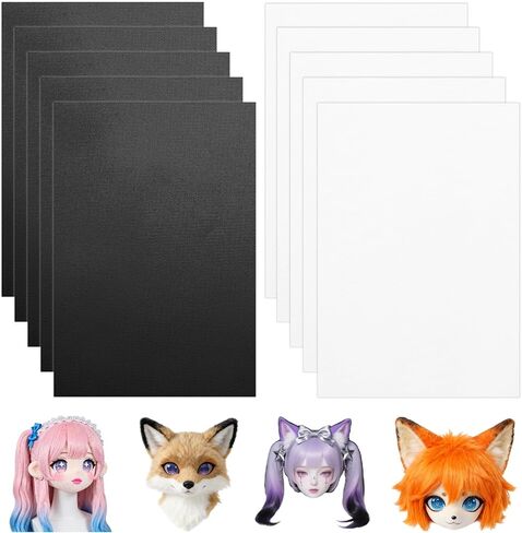 10Pcs 0.5mm Fursuit Eyes Mesh - Plastic PVC White Black Mesh Sheet - 11.8in x 7.87in Waterproof Printable Blank Handicrafts Making for Mask Furry Cosplay Props Fursuits Sculpting Home Decor Supplies in Saudi Arabia