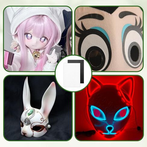 10Pcs 0.5mm Fursuit Eyes Mesh - Plastic PVC White Black Mesh Sheet - 11.8in x 7.87in Waterproof Printable Blank Handicrafts Making for Mask Furry Cosplay Props Fursuits Sculpting Home Decor Supplies in Saudi Arabia